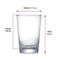Copo 350ml De Vidro Caldereta